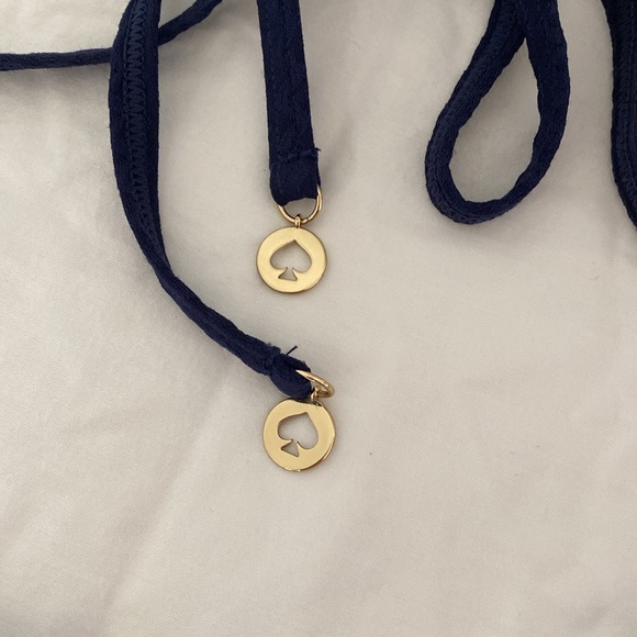 Kate Spade scalloped textured bikini top French navy - Picture 4 of 9